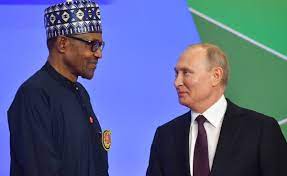 Shugaba Buhari da Shugaba Vladimir Putin na Rasha